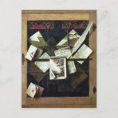 Trompe l'oeil met brieven en notitieboeken, 1665 briefkaart (Voorkant)