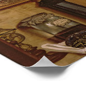 Trompe l'Oeil met een beeldje van Hercules Poster (Hoek)