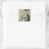 Trompe l'Oeil met Partridge, 1666 Vierkante Sticker (Tas)