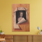 Trompe l'Oeil Portrait of a Lady Canvas Afdruk (Insitu (Woonkamer))
