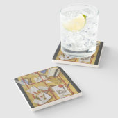 Trompe l'Oeil Stenen Onderzetter (Zijkant)