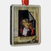 Trompe l'Oeil still Life, 1665 Metalen Ornament (Rechts)