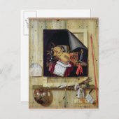Trompe l'Oeil Stilleven, 1665 Briefkaart (Voorkant / Achterkant)