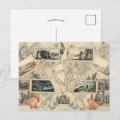 Trompe l'oeil van een kaart van Italië | P. Verbur (Voorkant / Achterkant)