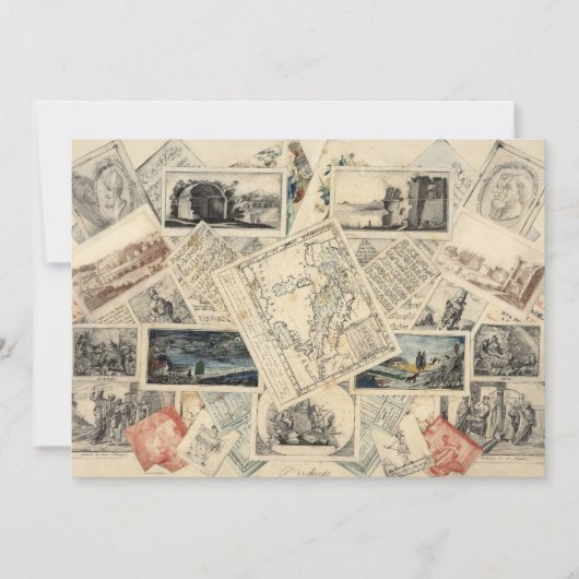 Trompe l'oeil van een kaart van Italië | P. Verbur (Voorkant)