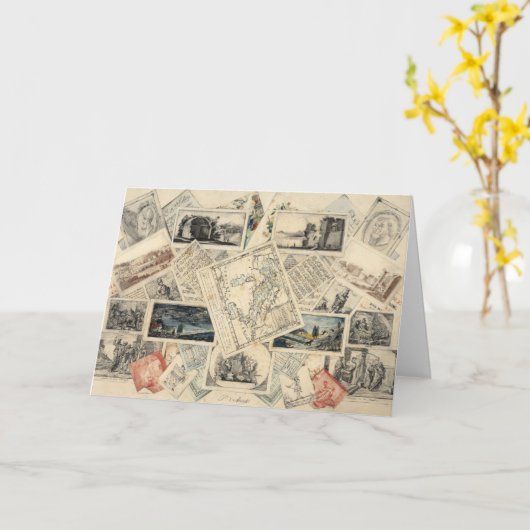 Trompe l'oeil van een kaart van Italië | P. Verbur (Gele Bloem)