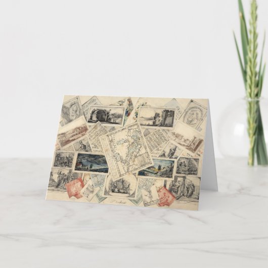 Trompe l'oeil van een kaart van Italië | P. Verbur (Voorkant)