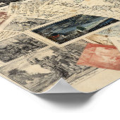 Trompe l'oeil van een kaart van Italië | P. Verbur Poster (Hoek)