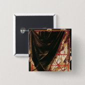 Trompe l'Oeil Vierkante Button 5,1 Cm (Voorkant /achterkant)