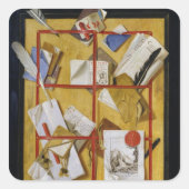 Trompe l'Oeil Vierkante Sticker (Voorkant)