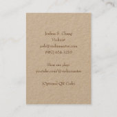 Trompe L'oeil Violin & Bow Elegant String Musician Visitekaartje (Achterkant)