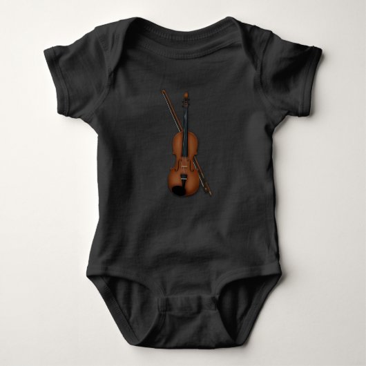 Trompe L'oeil Violin Viola Classical Music Romper (Voorkant)