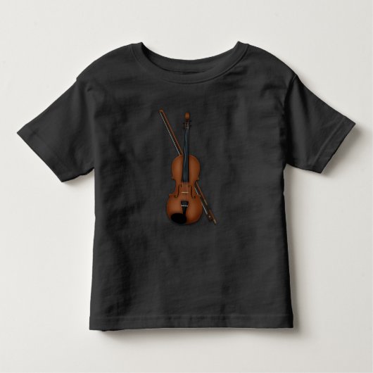 Trompe L'oeil Violin Viola Elegant Classical Music Kinder Shirts (Voorkant)