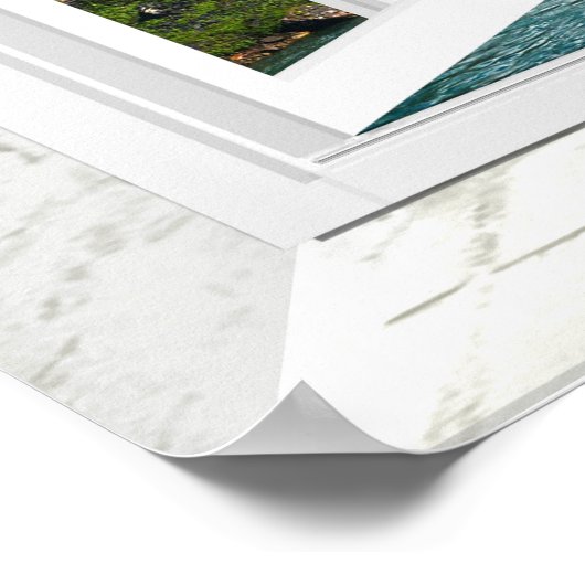 Trompe l'oeil Waterfall Fake Window Uitzicht Poster (Hoek)