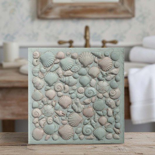 Trompe L'oeil Zeeleven Schelp Mozaïek ID1190a Tegeltje