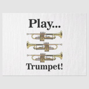 Trompespeler Trompettist Muzikant Tissuepapier