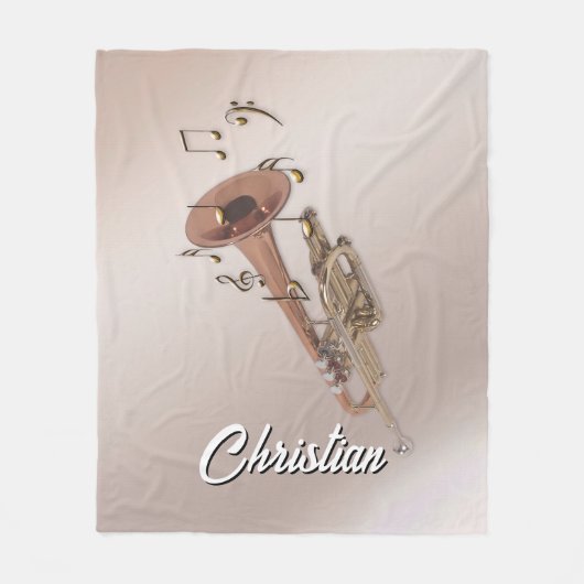 Trompet aangepaste naam deken, trompet deken (Voorkant)