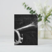 Trompet Bell zwart-wit Briefkaart (Staand voorkant)