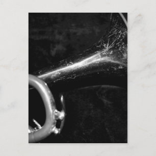 Trompet Bell zwart-wit Briefkaart