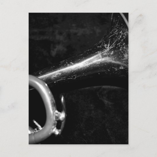 Trompet Bell zwart-wit Briefkaart (Voorkant)