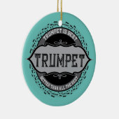 Trompet Beste Muziek Nota Cirkel Keramisch Ornament (Rechts)