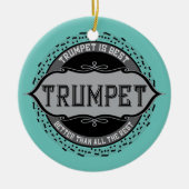 Trompet Beste Muziek Nota Cirkel Keramisch Ornament (Voorkant)