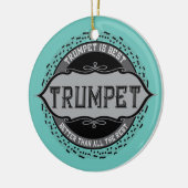 Trompet Beste Muziek Nota Cirkel Keramisch Ornament (Links)