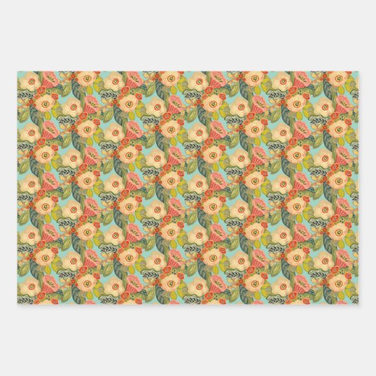 Trompet Bloem Gift Wrap Inpakpapier Vel (Voorkant 3)