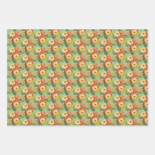 Trompet Bloem Gift Wrap Inpakpapier Vel (Voorkant 2)