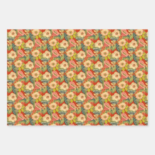 Trompet Bloem Gift Wrap Inpakpapier Vel (Voorkant)