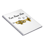 Trompet Brass Muzikant Muziek Leraar Custom Notitieboek (Rechterzijde)