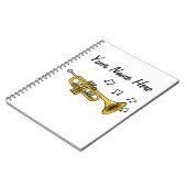 Trompet Brass Muzikant Muziek Leraar Custom Notitieboek (Linkerzijde)