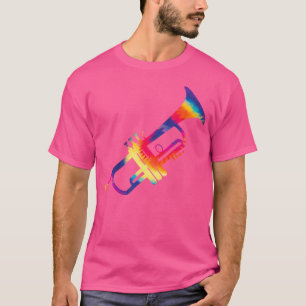 Trompet cadeau voor trompettist Multicolor Tie Dye T-shirt