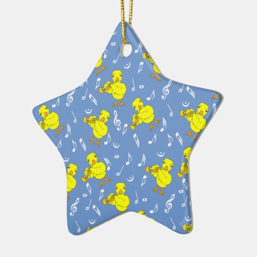 Trompet Chick Muzieknoten Keramisch Ornament (Links)