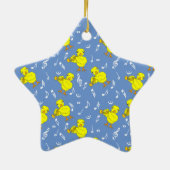 Trompet Chick Muzieknoten Keramisch Ornament (Achterkant)