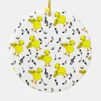 Trompet Chick Muzieknoten Keramisch Ornament