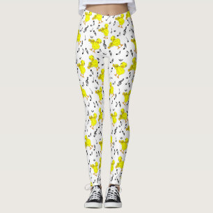Trompet Chick Muzieknoten Leggings