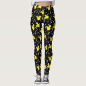 Trompet Chick Muzieknoten Leggings (Voorkant)