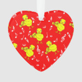 Trompet Chick Muzieknoten Ornament (voorkant)