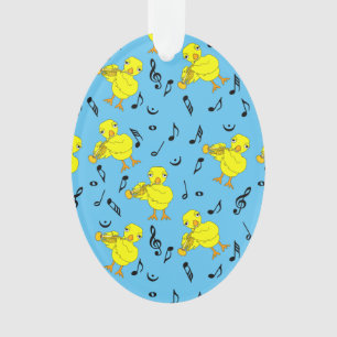 Trompet Chick Muzieknoten Ornament