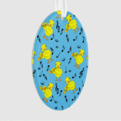 Trompet Chick Muzieknoten Ornament (voorkant)