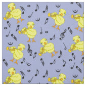 Trompet Chick Muzieknoten Stof (Swatch)