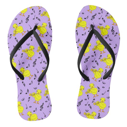 Trompet Chick Muzieknoten Teenslippers (Voetbed)
