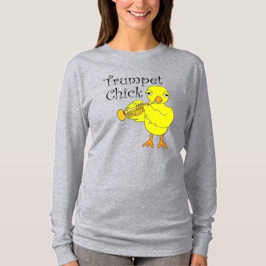 Trompet Chick Tekst T-shirt (Voorkant)