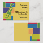Trompet Colorblocks Profielkaart Visitekaartje (Voorkant / Achterkant)