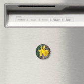 Trompet Daffodil Kleine ronde magneet (Insitu (Vaatwasser))