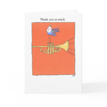 "Trompet" dank je wel kaart