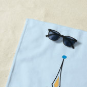 Trompet decoratieve lijn strandlaken (In situ)