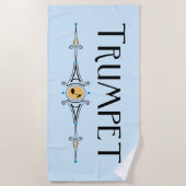 Trompet decoratieve lijn strandlaken (Voorkant)