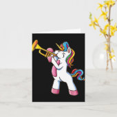 Trompet Eenhoorn Marching Band En Jazz Speler Cade Kaart (Gele Bloem)